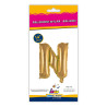 14" Letter N Gold bag of 1pc