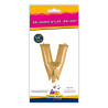 14" Letter V Gold bag of 1pc