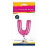 14" Letter U Fuchsia bag of 1pc