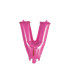 14" Letter V Fuchsia bag of 1pc