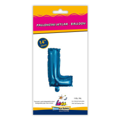 14" Letter L Blue bag of 1pc