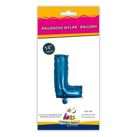 14" Letter L Blue bag of 1pc