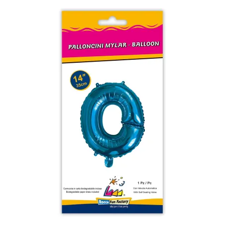 14" Letter O Blue bag of 1pc
