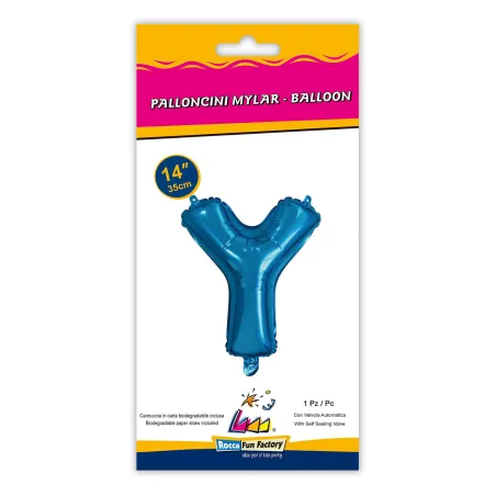 14" Letter Y Blue bag of 1pc