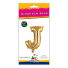 14" Letter J Gold bag of 1pc