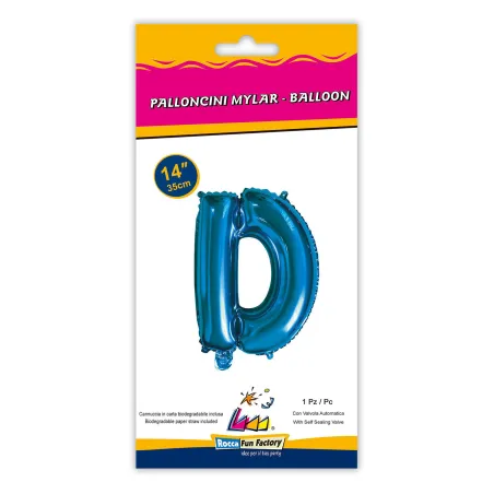 14" Letter D Blue bag of 1pc