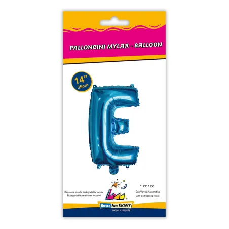 14" Letter E Blue bag of 1pc