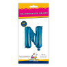 14" Letter N Blue bag of 1pc