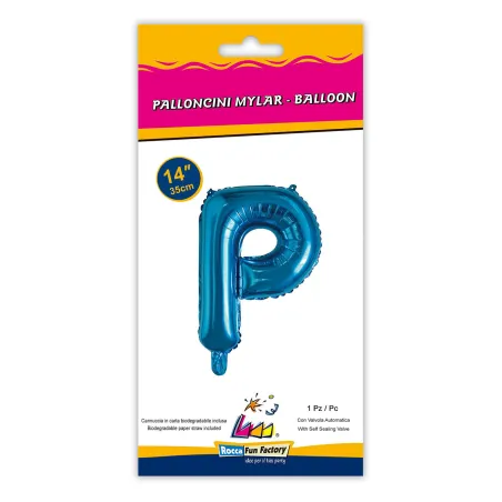 14" Letter P Blue bag of 1pc