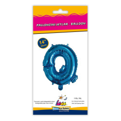 14" Letter Q Blue bag of 1pc