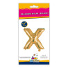 14" Letter X Gold bag of 1pc