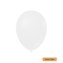 12" White 200 Rocca Decorator Line Latex Balloons bag of 50pcs