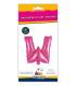 14" Letter W Fuchsia bag of 1pc