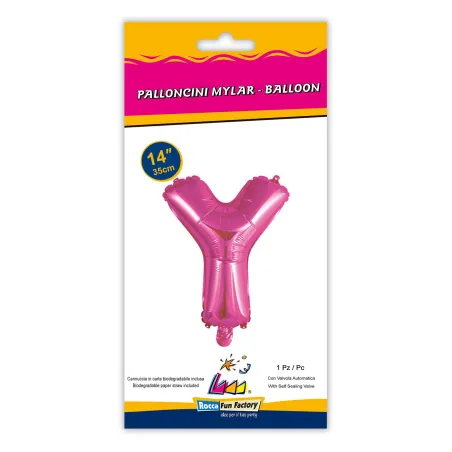 14" Letter Y Fuchsia bag of 1pc