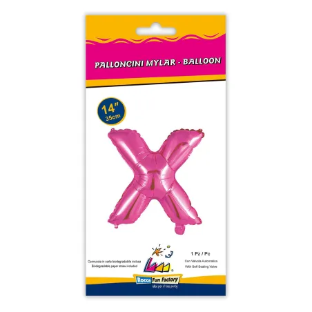 14" Letter X Fuchsia bag of 1pc
