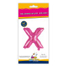 14" Letter X Fuchsia bag of 1pc