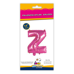 14" Letter Z Fuchsia bag of 1pc