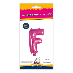 14" Letter F Fuchsia bag of 1pc