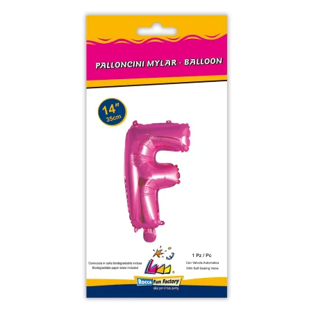 14" Letter F Fuchsia bag of 1pc