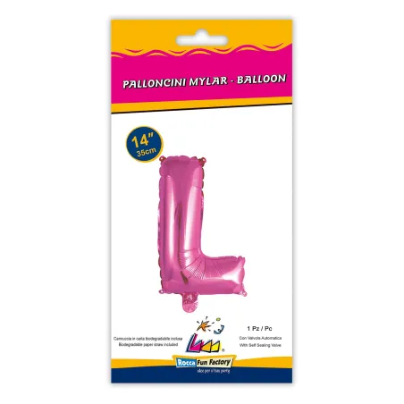 14" Letter L Fuchsia bag of 1pc