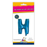 14" Letter H Blue bag of 1pc