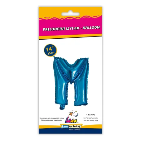 14" Letter M Blue bag of 1pc