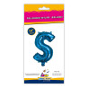 14" Letter S Blue bag of 1pc