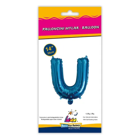 14" Letter U Blue bag of 1pc