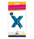 14" Letter X Blue bag of 1pc