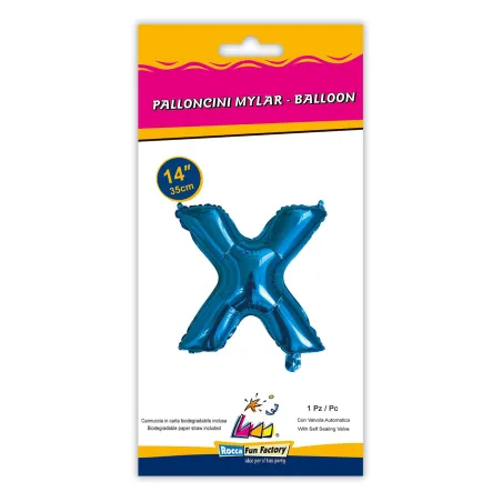 14" Letter X Blue bag of 1pc