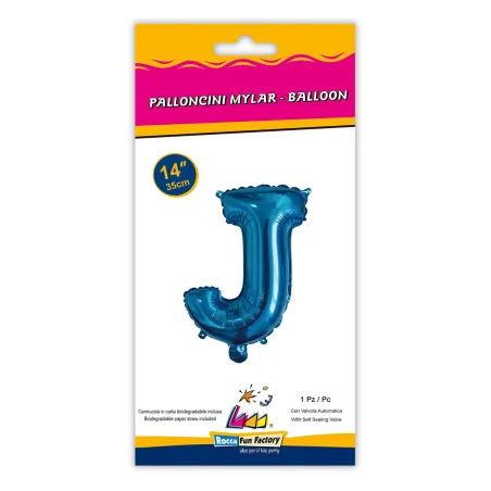 14" Letter J Blue bag of 1pc