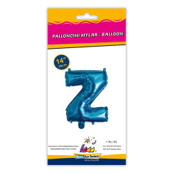 14" Letter Z Blue bag of 1pc