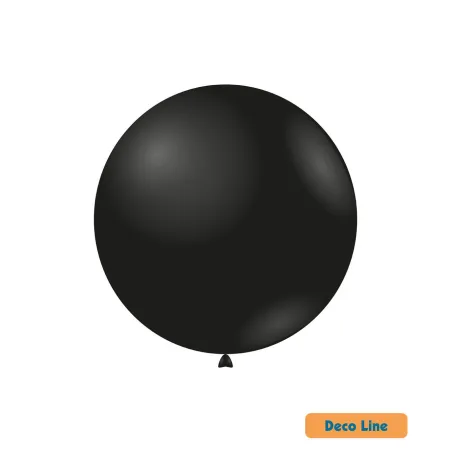 18"Onyx  Black 214 Rocca Decorator Line Latex Balloons bag of 20pcs