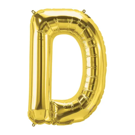 40" Letter D Gold bag of 1pc