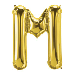 40" Letter M Gold bag of 1pc
