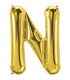 40" Letter N Gold bag of 1pc