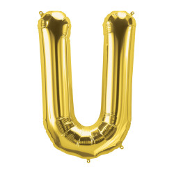 40" Letter U Gold bag of 1pc