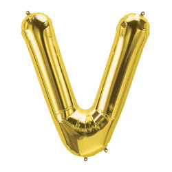 40" Letter V Gold bag of 1pc