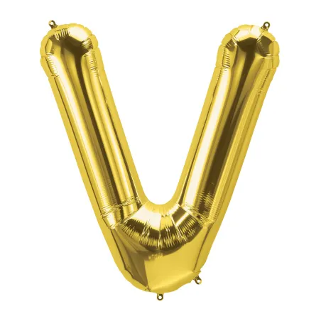 40" Letter V Gold bag of 1pc