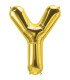 40" Letter Y Gold bag of 1pc