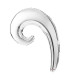 Mylar Kurly Wave Silver MiniShape 14" pack 5pcs