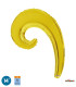 Mylar Kurly Wave Gold MiniShape 14" pack 5pcs