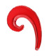 Mylar Kurly Wave Red MiniShape 14" pack 5pcs