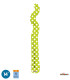 Mylar Kurly Zig Zag Lime Green Polka Dots Mini Shape 14" pack 5pcs