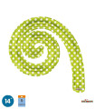 Mylar Kurly Spiral Lime Green Polka Dots MiniShape 14" pack 5pcs