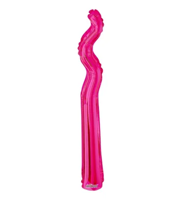 Mylar Kurly Zig Zag Fuchsia MiniShape 14" pack 5pcs