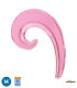 Mylar Kurly Wave Pink MiniShape 14" pack 5pcs