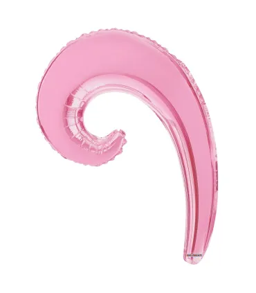 Mylar Kurly Wave Pink MiniShape 14" pack 5pcs