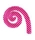 Mylar Kurly Spiral Hot Pink Polka Dots MiniShape 14" pack 5pcs