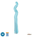 Mylar Kurly Zig Zag Light Blue MiniShape 14" pack 5pcs